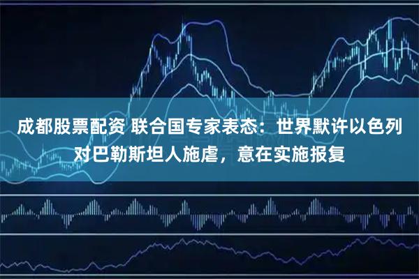 成都股票配资 联合国专家表态:世界默许以色列对巴勒斯坦人施虐,意在实施报复